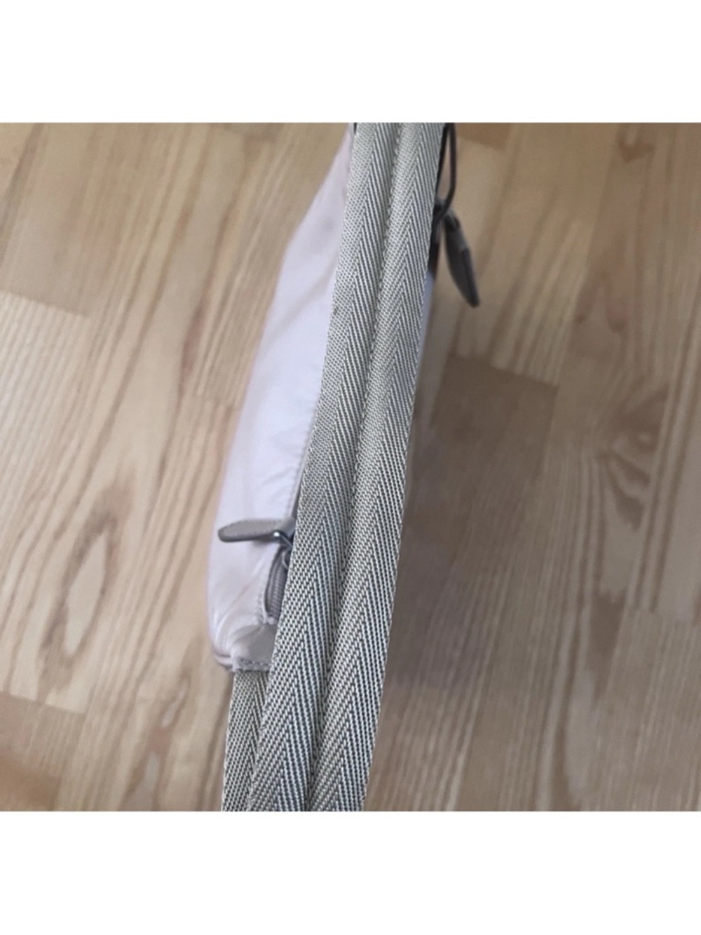 Prada Small Shoulder Bag in Light Beige Nylon - Picture 10 of 11